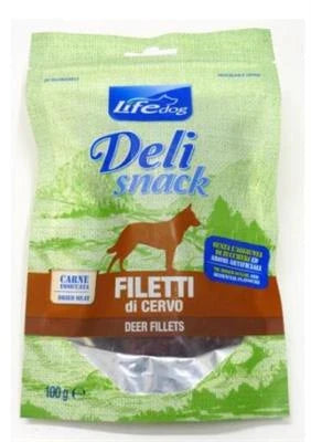 snack per cani LIFEDOG DELISNACK FILETTO ESSICCATO CERVO GR 100