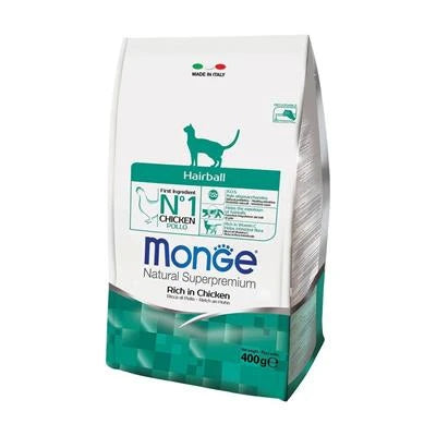 cibo secco per gatti MONGE CAT HAIRBALL GR 400
