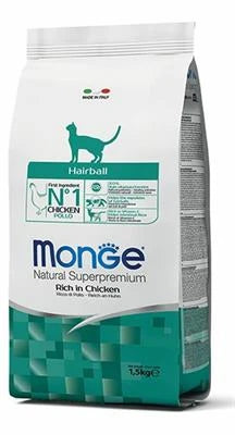 cibo secco per gatti MONGE CAT HAIRBALL KG 1,5