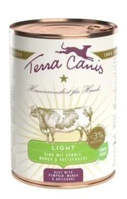 Cibo dietetico per cani TERRA CANIS LIGHT GR 400 MANZO