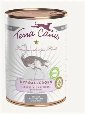 Cibo dietetico per cani TERRA CANIS IPOALLERGENIC GR 400 STRUZZO