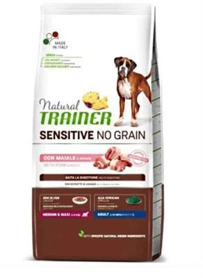 cibo secco per cani TRAINER NO GRAIN MEDIUM/MAXI MAIALE KG 3
