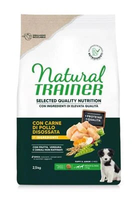 cibo secco per cani TRAINER NATURAL SELECTED QUALITY PUPPY MEDIUM/MAXI POLLO KG 2,5