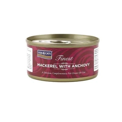 Cibo umido per gatti FISH4CATS FINEST FILETTI SGOMBRO/ACCIUGHE GR 70