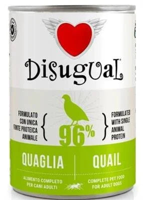 Cibo umido per cani DISUGUAL DOG QUAGLIA GR 400