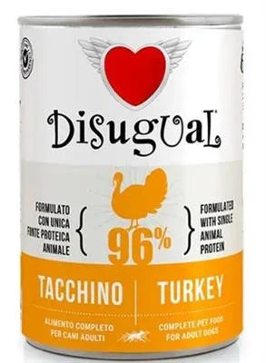 Cibo umido per cani DISUGUAL DOG TACCHINO GR 400