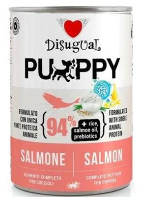 Cibo umido per cani DISUGUAL DOG PUPPY SALMONE GR 400