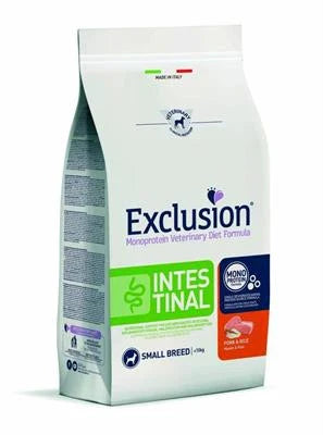 cibo secco per cani EXCLUSION DOG INTESTINAL MINI MAIALE/RISO GR 800
