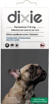 Antiparassitari Per Cane DIXIE PERMETRINA SPOT ON CANE ML 1 < 15 KG