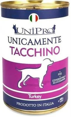 Cibo umido per cani UNICAMENTE TACCHINO GR 400