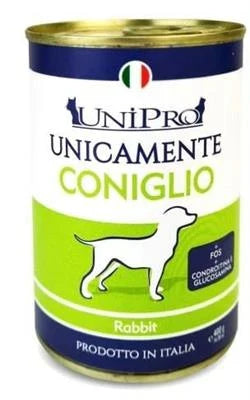 Cibo umido per cani UNICAMENTE CONIGLIO GR 400