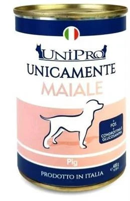 Cibo umido per cani UNICAMENTE MAIALE GR 400