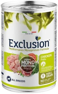 Cibo umido per cani EXCLUSION MEDIT NOBLE UM POLLO GR 400