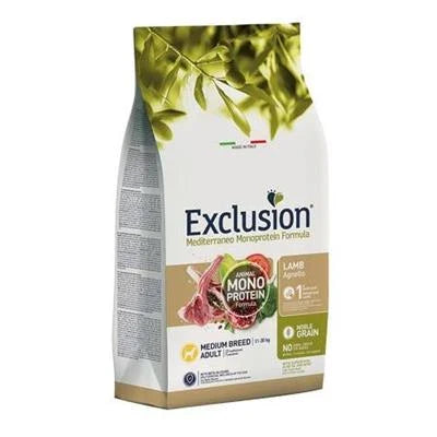 Cibo dietetico per cani EXCLUSION MEDIT NOBLE MEDIUM AGNELLO KG 3