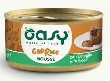 cibo umido per gatti  OASY CAT CAPRICE MOUSSE CONIGLIO GR 85