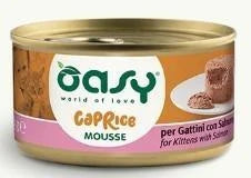 cibo umido per gatti  OASY CAT CAPRICE MOUSSE GATTINI SALMONE GR 85