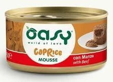 cibo umido per gatti  OASY CAT CAPRICE MOUSSE MANZO GR 85