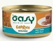 cibo umido per gatti  OASY CAT CAPRICE MOUSSE TROTA GR 85