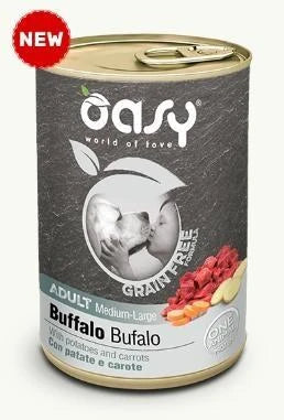 Cibo umido per cani OASY DOG GRAIN FREE BUFALO GR 400