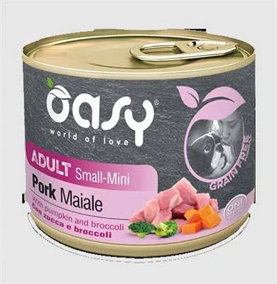 Cibo umido per cani OASY DOG GRAIN FREE MINI GR 200 MAIALE