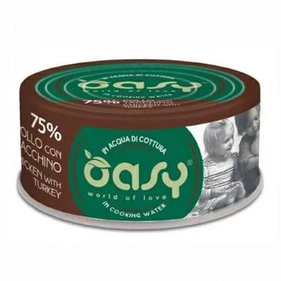 cibo umido per gatti  OASY MORE LOVE POLLO/TACCHINO GR 70