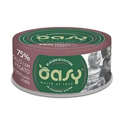 cibo umido per gatti  OASY MORE LOVE POLLO/FEGATO GR 70