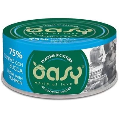 cibo umido per gatti OASY MORE LOVE TONNO/ZUCCA GR 70