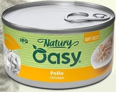 cibo umido per gatti OASY CAT NATURY BRODO POLLO GR 85