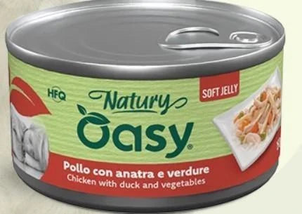 Cibo umido per cani OASY DOG NATURY POLLO/ANATRA/VERDURE GR 150