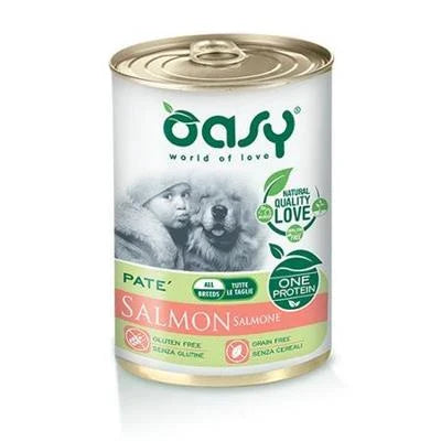 cibo umido per cani OASY DOG SALMONE GR 400