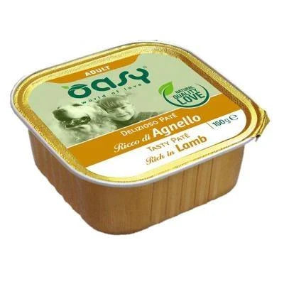 cibo umido per cani OASY DOG PATE' DELIZIOSO AGNELLO 11 X GR 150
