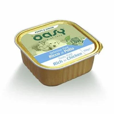 cibo umido per cani OASY DOG PATE' DELIZIOSO PUPPY POLLO 11 X GR 150