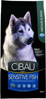 cibo secco per cani CIBAU SENSITIVE MEDIUM/MAXI PESCE KG 12
