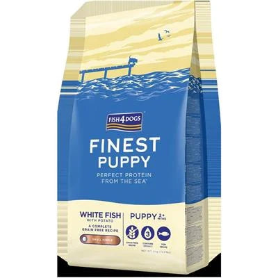 cibo secco per cani  FISH4DOGS FINEST PUPPY PESCE BIANCO/PATATE (SMALL KIBBLE) KG 6