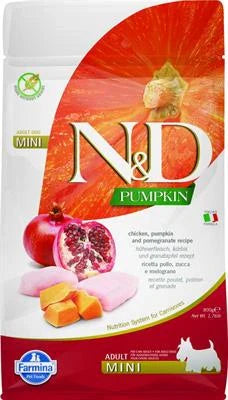 cibo secco per cani  ND DOG PUMPKIN MINI POLLO/MELOGRANO GR 800