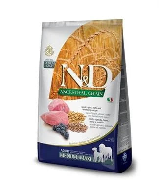cibo secco per cani  ND DOG ANCESTRAL MEDIUM/MAXI AGNELLO/MIRTILLO KG 2,5