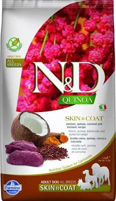 cibo secco per cani  ND DOG QUINOA SKIN/COAT CERVO/COCCO/CURCUMA KG 2,5