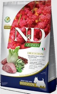 cibo secco per cani ND DOG QUINOA MINI DIGESTION AGNELLO/FINOCCHIO/MENTA KG 2,5