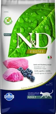 Cibo secco per gatti ND CAT PRIME AGNELLO/MIRTILLO KG 5