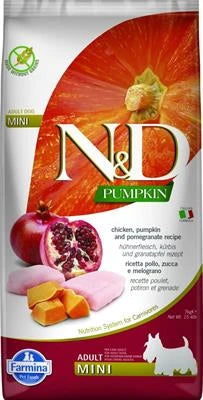 cibo secco per cani  ND DOG PUMPKIN MINI POLLO/MELOGRANO KG 7