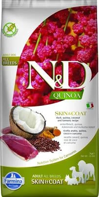 cibo secco per cani  ND DOG QUINOA SKIN/COAT ANATRA/COCCO/CURCUMA KG 7