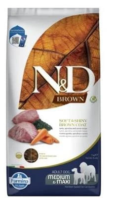 cibo secco per cani  ND DOG BROWN MEDIUM/MAXI AGNELLO KG 7