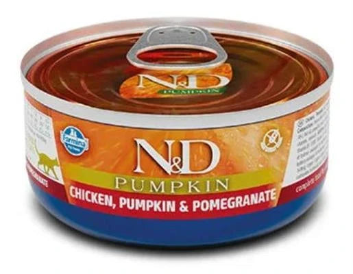 Cibo umido per gatti ND UM CAT PUMPKIN POLLO/MELOGRANO GR 70