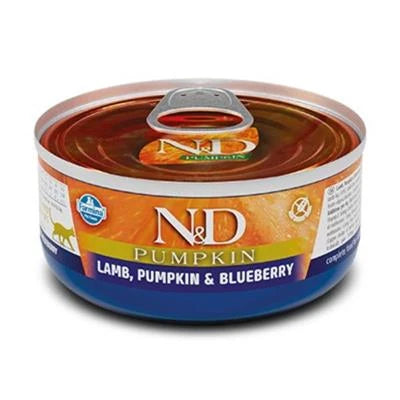 Cibo umido per gatti ND UM CAT PUMPKIN AGNELLO/MIRTILLO GR 70