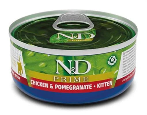 Cibo umido per gatti ND UM KITTEN PRIME POLLO/MELOGRANO GR 70