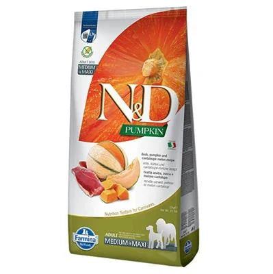 cibo secco per cani ND DOG PUMPKIN MEDIUM/MAXI ANATRA/MELONE KG 12