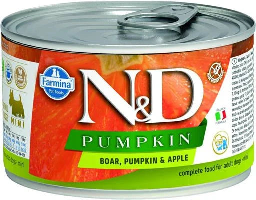 cibo umido per cani ND UM DOG PUMPKIN MINI CINGHIALE/MELA GR 140