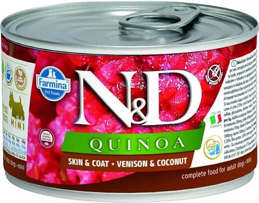 cibo umido per cani ND UM DOG QUINOA SKIN CERVO/COCCO GR 140