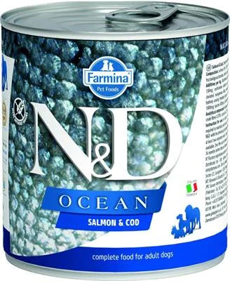 cibo umido per cani ND UM DOG OCEAN SALMONE/MERLUZZO GR 285