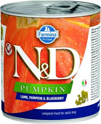 Cibo umido per cani ND UM DOG PUMPKIN AGNELLO/MIRTILLO GR 285